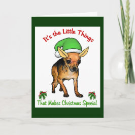 Cartão De Festividades Presentes de Natal Chihuahua