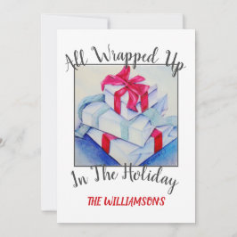 Cartão De Festividades Presentes de Natal com foto