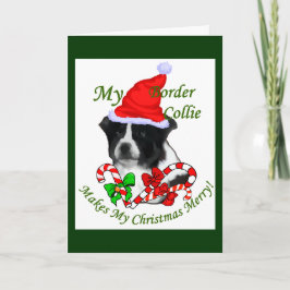 Cartão De Festividades Presentes de Natal da Border Collie