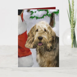 Cartão De Festividades Presentes de Natal de Otterhound