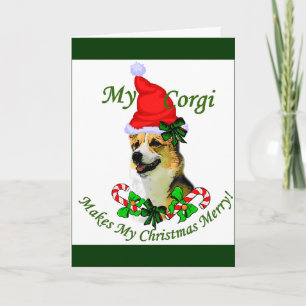 Cartão De Festividades Presentes de Natal de Pembroke Welsh Corgi