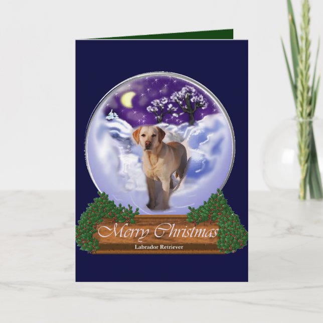 Cartão De Festividades Presentes de Natal do Labrador Retriever (Frente)