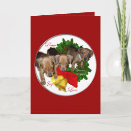 Cartão De Festividades Presentes de Natal do Pinscher Alemão