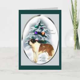 Cartão De Festividades Presentes de Natal do santo Bernard