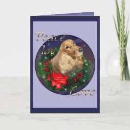 Cartão De Festividades Presentes de Natal em Inglês Cocker Spaniel
