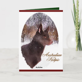 Cartão De Festividades Presentes de Natal em Kelpie australianos