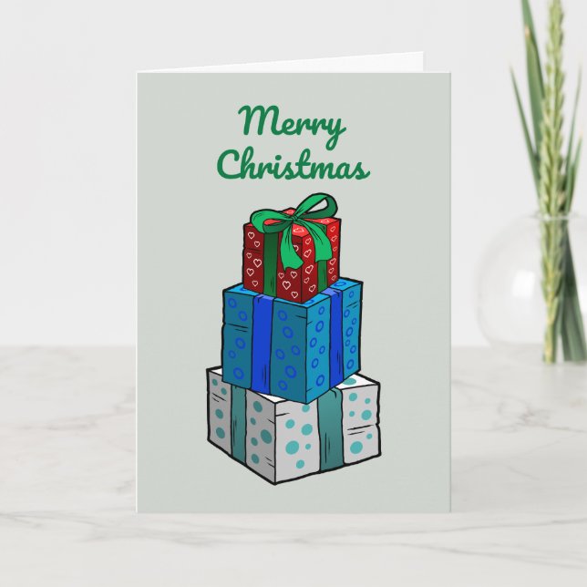 Cartão De Festividades Presentes de Natal Empobrecidos (Frente)