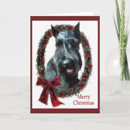 Cartão De Festividades Presentes de Natal Giant Schnauzer