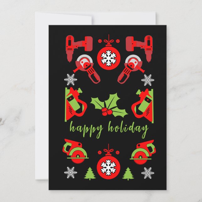 Cartão De Festividades Presentes de Natal para Melhoramento Doméstico (Frente)