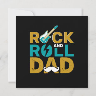 Cartão De Festividades Presentes Pai   Pai Rock And Roll