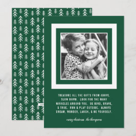 Cartão De Festividades Presentes Preciosos | 5x7 Verde | Foto