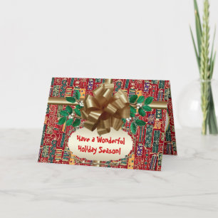 Cartão De Festividades Presentes Whimsical