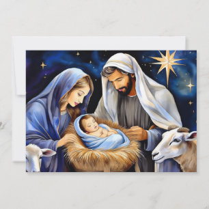 Cartão De Festividades Presépio de Natal 