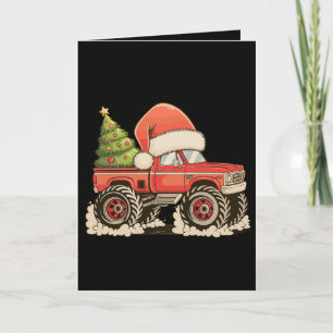 Cartão De Festividades Presépio Monstro Caminhão Papai Noel Chapéu Natal