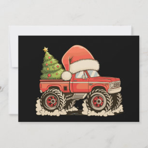 Cartão De Festividades Presépio Monstro Caminhão Papai Noel Chapéu Natal