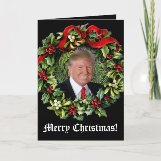 Cartão De Festividades President Donald Trump Christmas Card (Frente)
