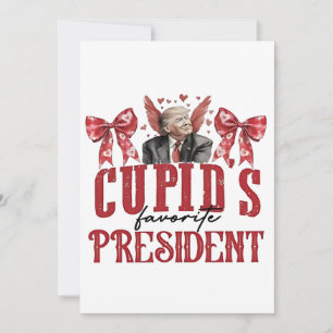 Cartão De Festividades Presidente Favorito do Cupido no Dia dos Namorados
