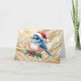 Cartão De Festividades Pretty Little Bluebird Christmas