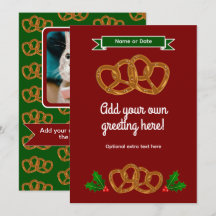 Pretzels de Férias em Vermelho e Verde - texto / f