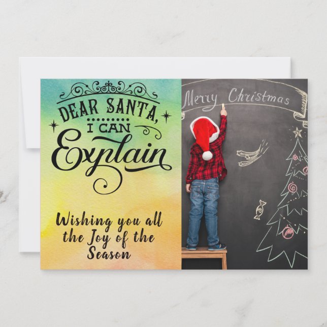 Cartão De Festividades Prezados Papais noeis/Cotação Natal/Cartão com 2 f (Frente)