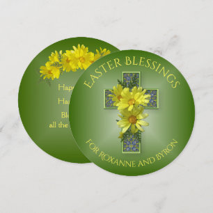 Cartão De Festividades Primavera Daisies Páscoa Beneficia Saudação Per
