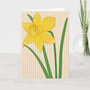 Cartão De Festividades primavera feliz com o felz pascoa com o daffodil
