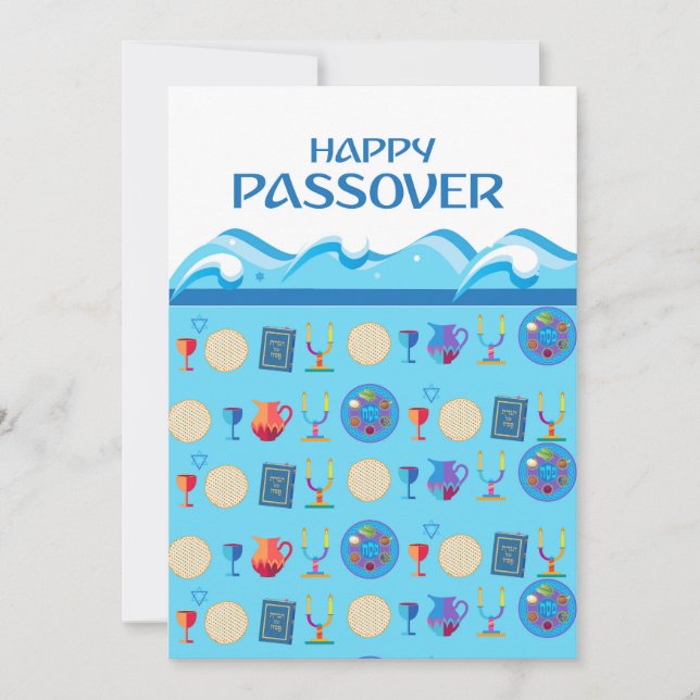 Cartão De Festividades Primavera Pesach Seder de Passagem Feliz (Frente)