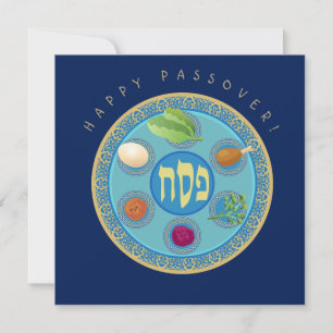 Cartão De Festividades Primavera Pesach Seder Feliz