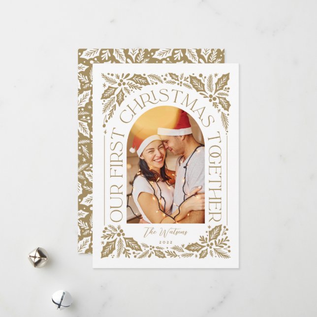 Cartão De Festividades Primeira Colagem de Fotografias do Arch 3 Juntas (Frente/Verso In Situ)