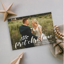 Primeira Foto de Casamento Escrita à Mão no Natal