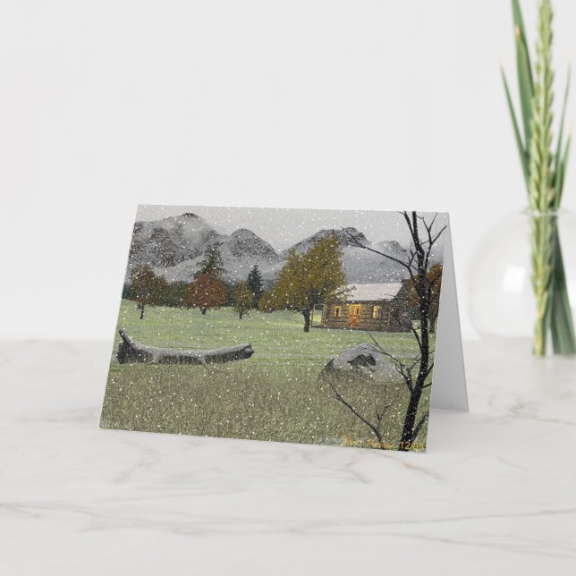 Cartão De Festividades Primeira Nevasca (Frente)