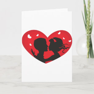 Cartão De Festividades Primeiro Beijo