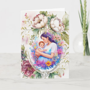Cartão De Festividades Primeiro Dia das Mães