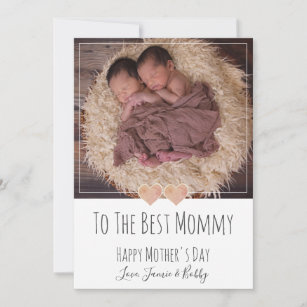Cartão De Festividades Primeiro Dia de as mães De Gêmeos