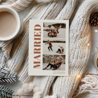 Primeiro Natal Casado com 3 Fotografias Moderna