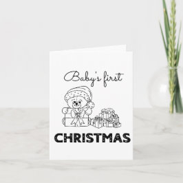 Cartão De Festividades Primeiro Natal do Bebê