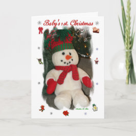 Cartão De Festividades Primeiro Natal do Bebê