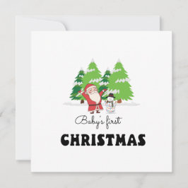 Cartão De Festividades Primeiro Natal do Bebê