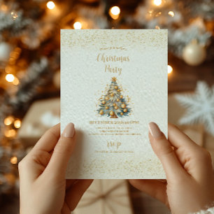 Cartão De Festividades Primeiro Natal em ouro