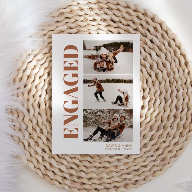 Cartão De Festividades Primeiro Natal noivo 3 Foto Moderno (Criador carregado)