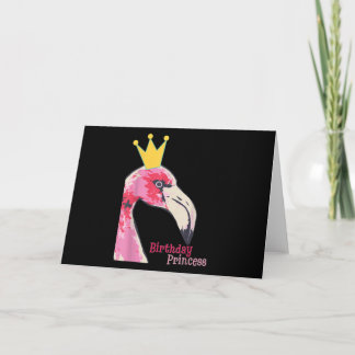 Cartão De Festividades Princesa de aniversário Flamingo | Flamingo-Cute
