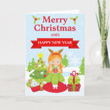 Princesa de Natal ruiva festiva