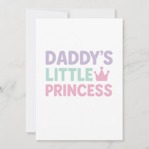 Cartão De Festividades Princesa Pequena do pai - Pastel Neon