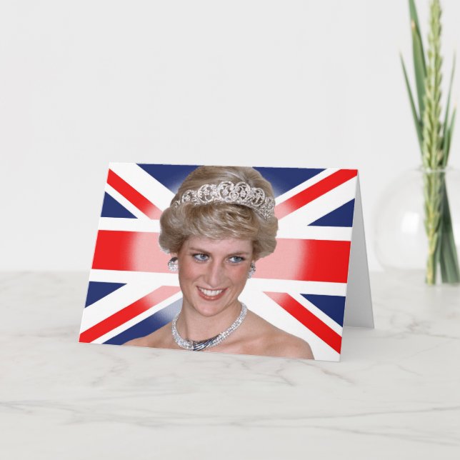 Cartão De Festividades Princess Diana Union Jack (Frente)