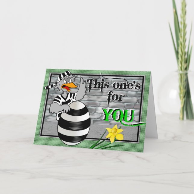 Cartão De Festividades Prison Jailbird (Frente)