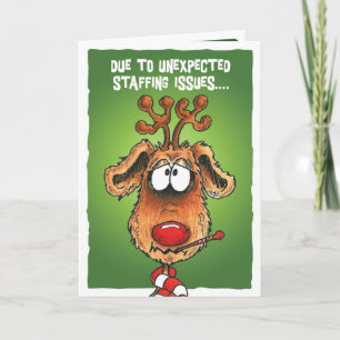 Cartão De Festividades Problemas com a equipe de Natal