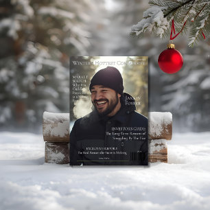 Cartão De Festividades Produto Mais Quente do Inverno Capa da Revista