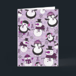 Cartão De Festividades Produtos Câncer de pâncreas SNOWMAN<br><div class="desc">Produtos de boneco de neve câncer de pâncreas. Estilo de país bonito que está contando uma história e aumentando a conscientização. Com muito amor e consideração. Kristy Patterson Design.</div>