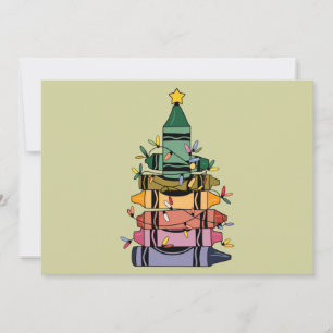 Cartão De Festividades Professor de árvore de Natal Presente de vida Ensi
