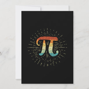 Cartão De Festividades Professor de Matemática, Cute Pi
